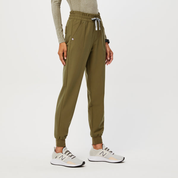 women's Martini Olive Tatu High Waisted Slim - Tall Cargo Jogger Scrub Pants