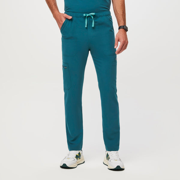 men's Caribbean Blue Slim Cairo™ - Tall Cargo Scrub Pants