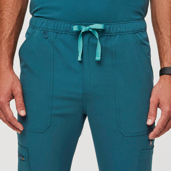 men's Caribbean Blue Slim Cairo™ - Short Cargo Scrub Pants