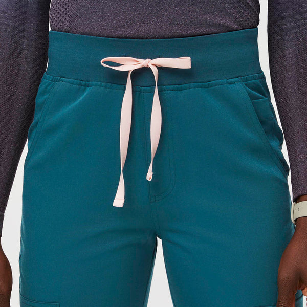 women's Caribbean Blue High Waisted Yola™ - Skinny Scrub Pants (3XL - 6XL)