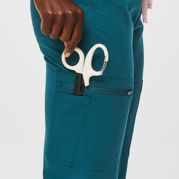 women's Caribbean Blue Yola™ High Waisted - Tall Skinny Scrub Pants