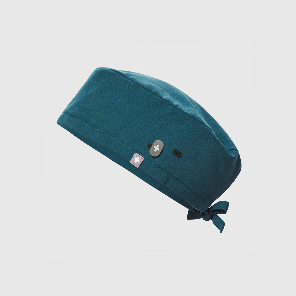 Caribbean Blue Modern - Classic Scrub Cap Buttonholes