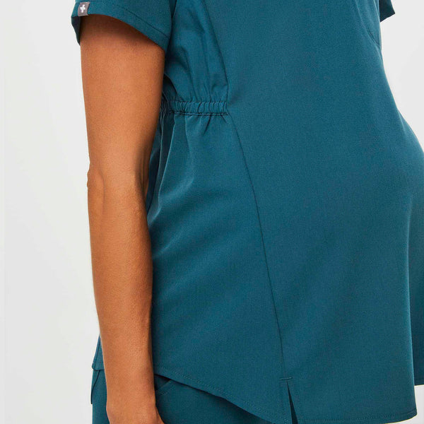 Women's Caribbean Blue Octavia Maternity - Scrub Top