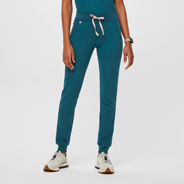 women's Caribbean Blue Zamora™ - Petite Jogger Scrub Pants (3XL - 6XL)