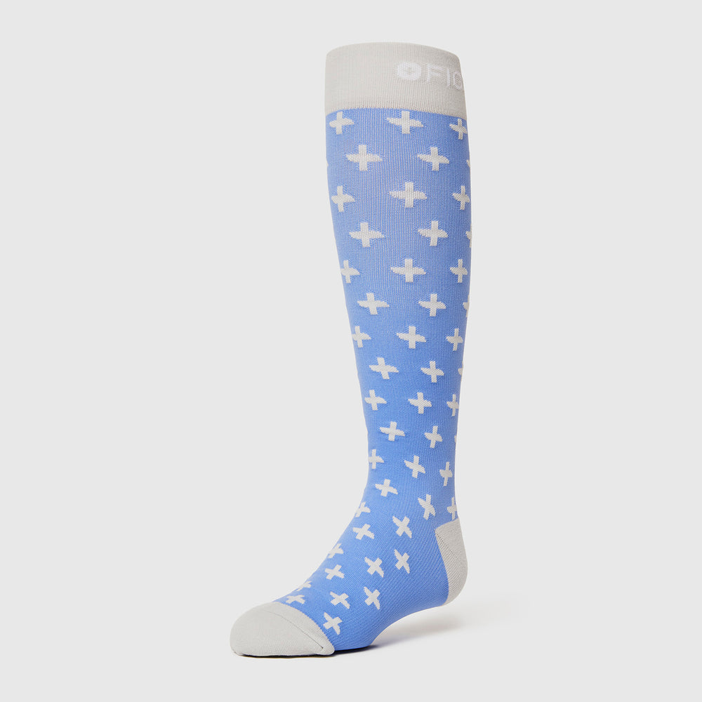women's Ceil Blue Repeat Cross - Compression Socks