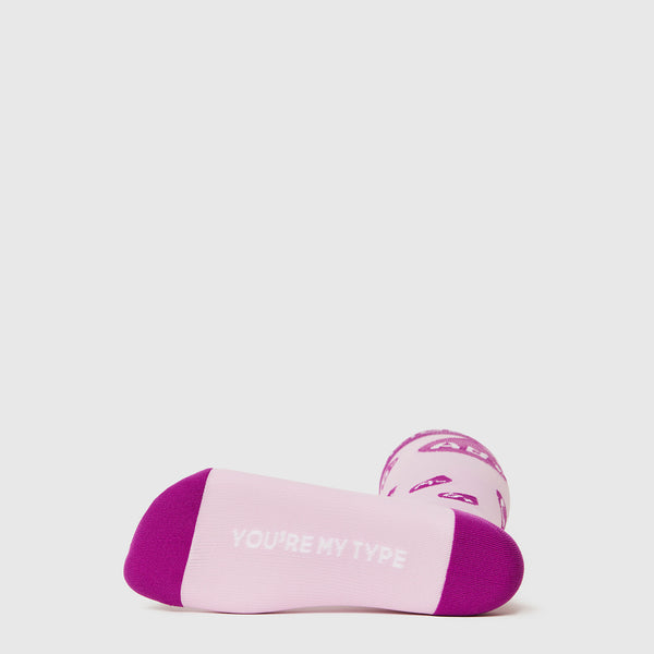 women's Raspberry Sorbet Blood Type - Compression Socks