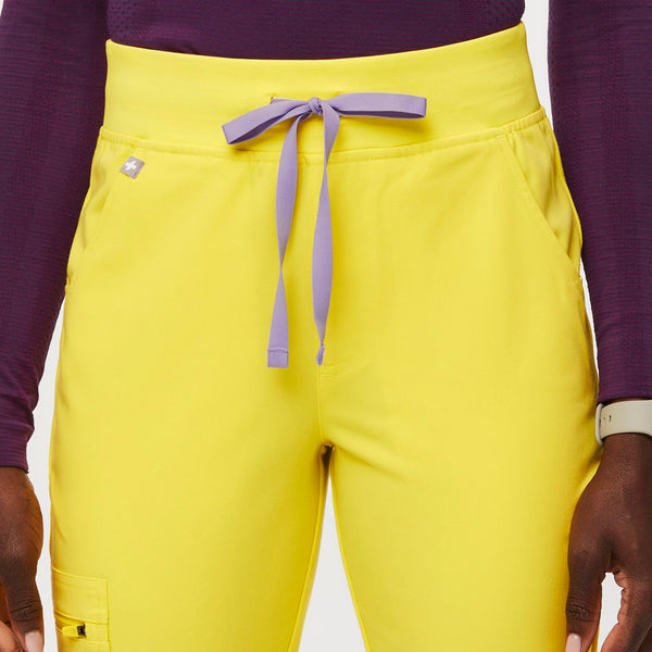 women's Lifesaver Yellow Zamora™ High Waisted - Petite Jogger Scrub Pants