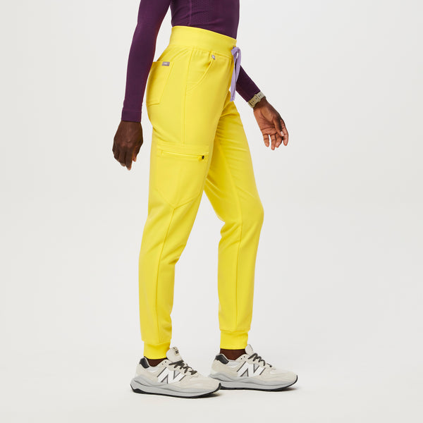 women's Lifesaver Yellow Zamora™ High Waisted - Jogger Scrub Pants