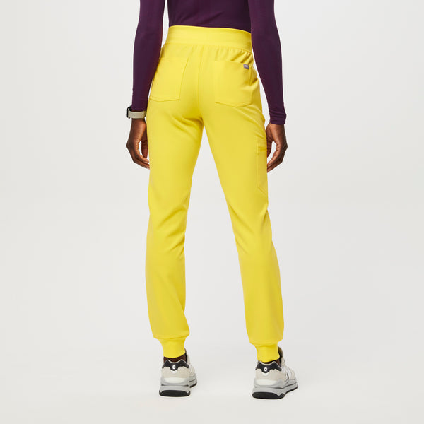 women's Lifesaver Yellow Zamora™ High Waisted - Petite Jogger Scrub Pants