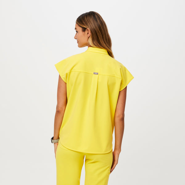 women's Lifesaver Yellow Rafaela™ - Oversized  Scrub Top (3XL - 6XL)