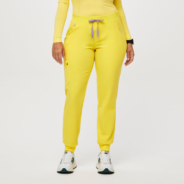 women's Lifesaver Yellow Zamora™ - Petite Jogger Scrub Pants