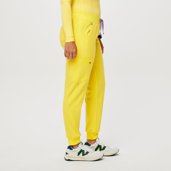 women's Lifesaver Yellow Zamora™ - Petite Jogger Scrub Pants (3XL - 6XL)