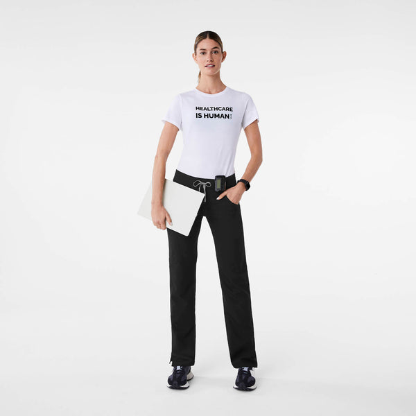 Women's Optic White Healthcare is Human - Short-Sleeve Graphic Tee