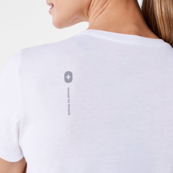 Women's Optic White Healthcare is Human - Short-Sleeve Graphic Tee