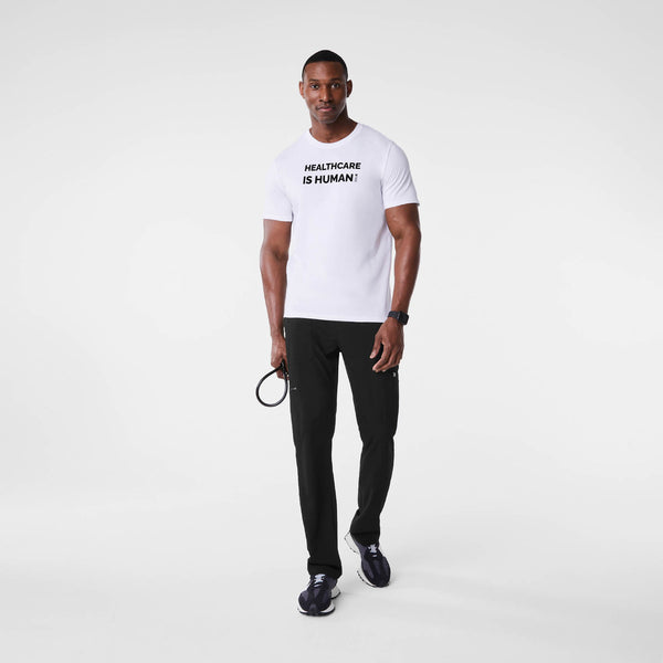 Men's Optic White Healthcare is Human - Short-Sleeve Graphic Tee