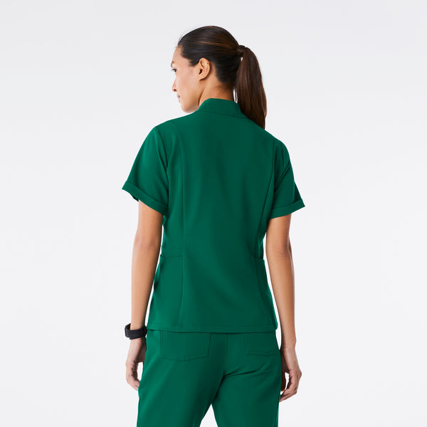 women's Hunter Green Inala - Slim Scrub Top