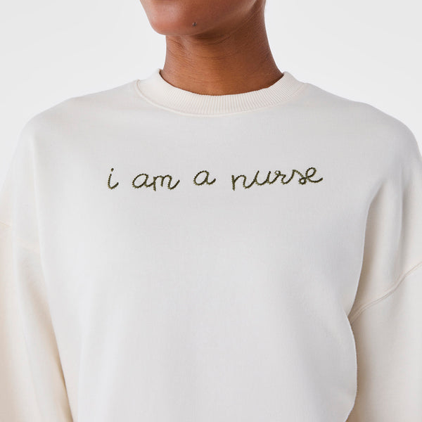 unisex Cream FIGS | Lingua Franca I Am A Nurse - Sweatshirt