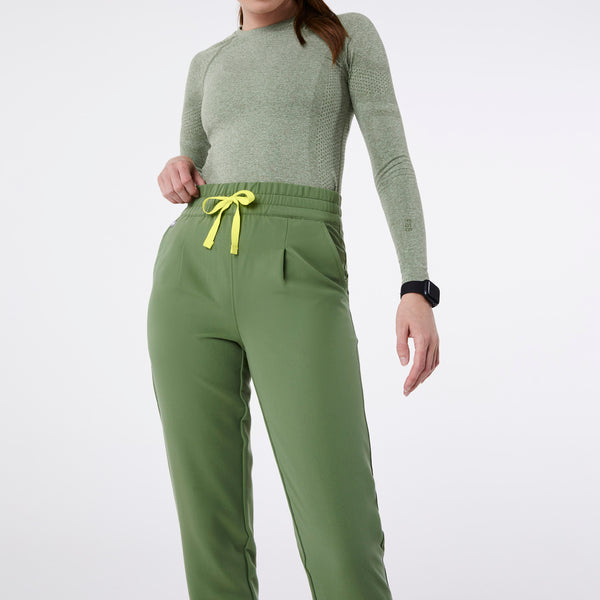 women's Fern High Waisted Lille Tapered - Petite Scrub Pant