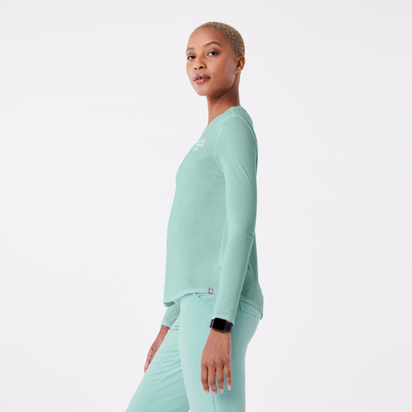 women's Seaglass Turn Patient By Myself Supersoft - Longsleeve Underscrub