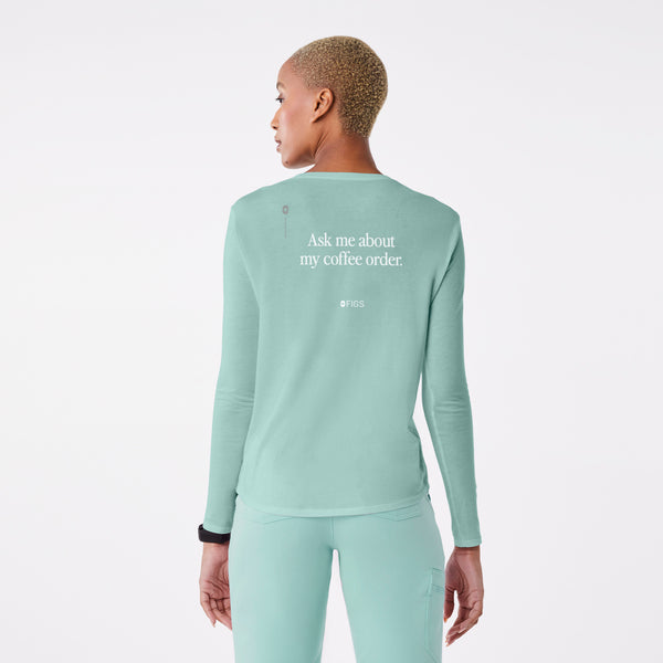 women's Seaglass Coffee Order Supersoft - Longsleeve Underscrub