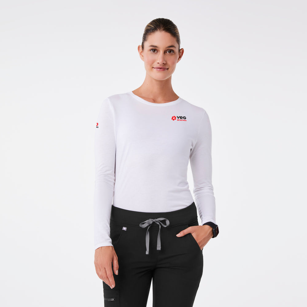 women's White VEG Supersoft - Longsleeve Underscrub