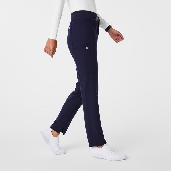 women's Navy Mayfair High Waisted - Tall Skinny Tapered Scrub Pant