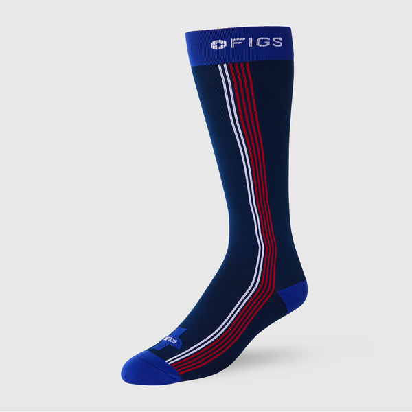 men's Winning Blue Track - Compression Socks