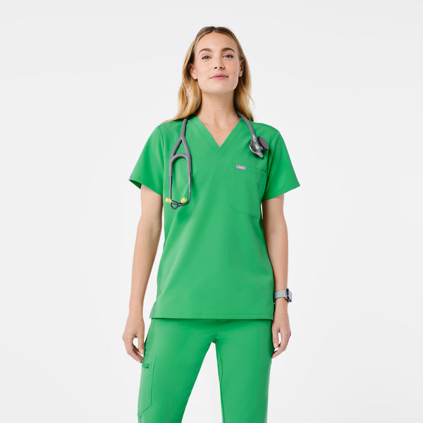 women's Emerald Catarina Petite - One-Pocket Scrub Top™