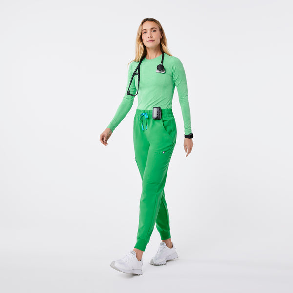 women's Emerald High Waisted Uman Relaxed - Petite Jogger Scrub Pant