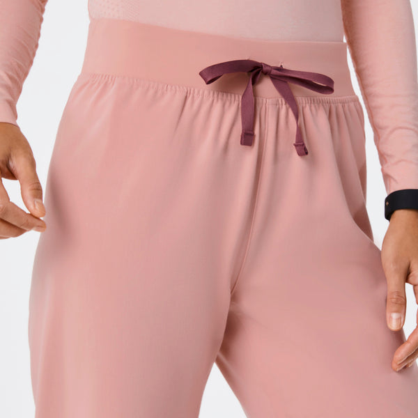 women's Pink Sand High Waisted Livingston - Petite Basic Scrub Pant™