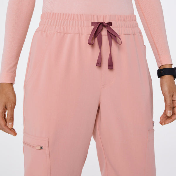 women's Pink Sand High Waisted Uman Relaxed - Jogger Scrub Pants