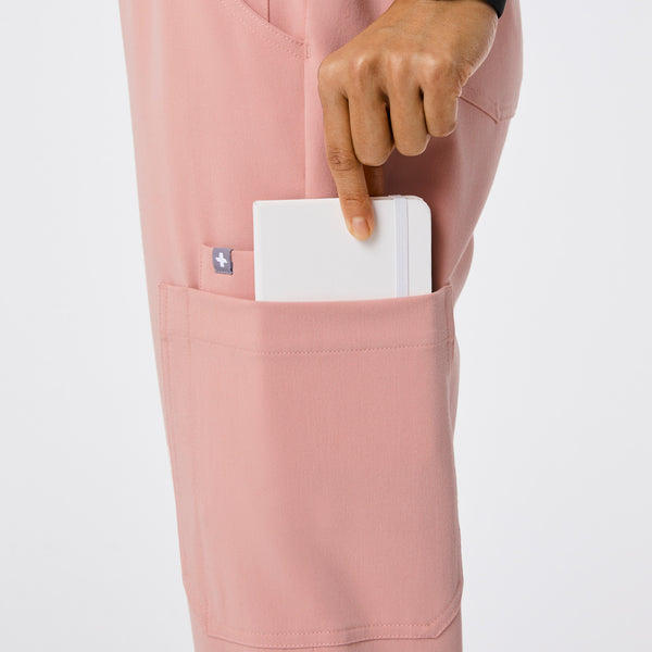 women's Pink Sand High Waisted Uman Relaxed - Tall Jogger Scrub Pants