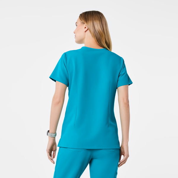 women's Teal Catarina Petite - One-Pocket Scrub Top™