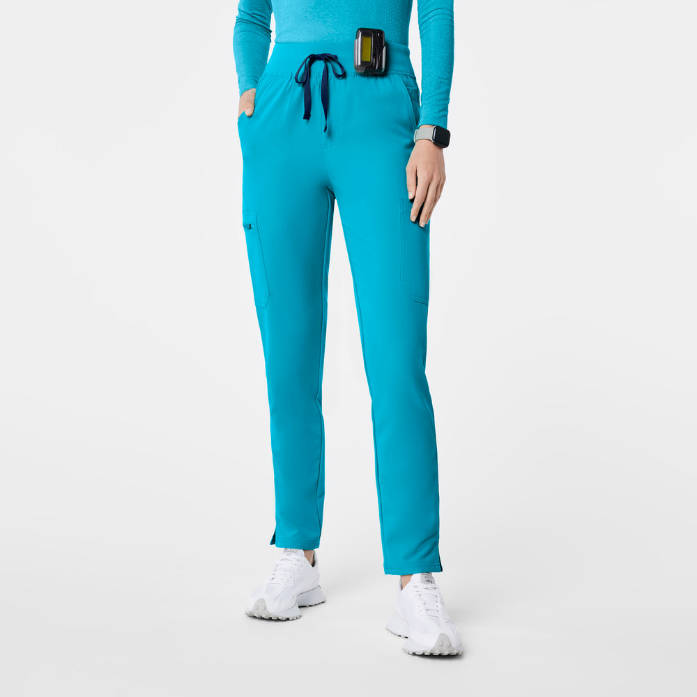 women's Teal High Waisted Yola - Skinny Scrub Pant™