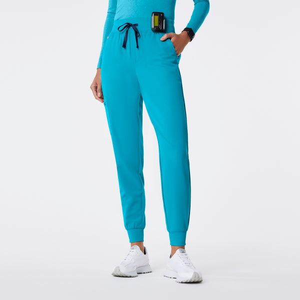 women's Teal High Waisted Zamora - Jogger Scrub Pant™