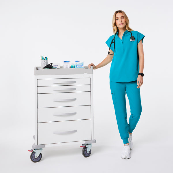 women's Teal Rafaela - Oversized Scrub Top™