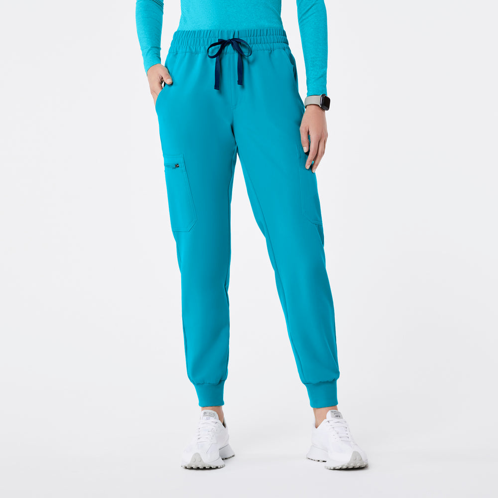 women's Teal Uman Relaxed - Tall Jogger Scrub Pant