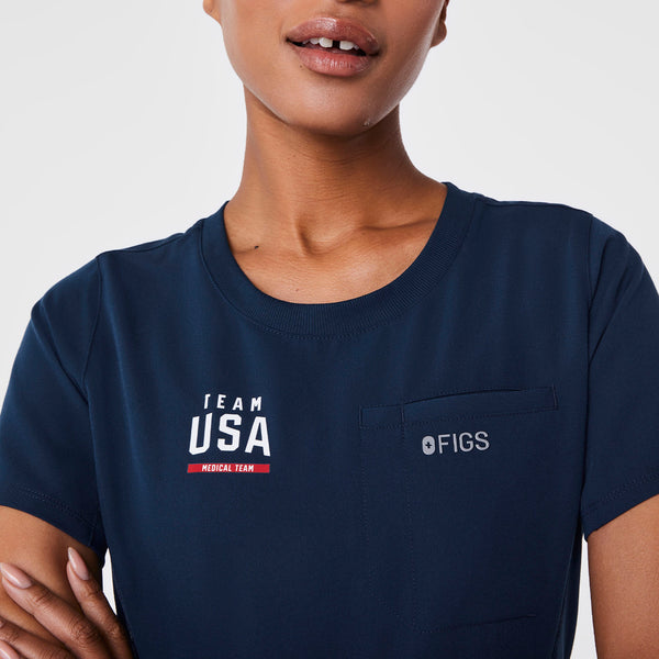 women's Team USA Blue FIGS x Team USA - Scrub Top