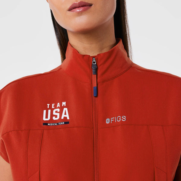 women's FIGS x Team USA Red - ScrubJumpsuit™