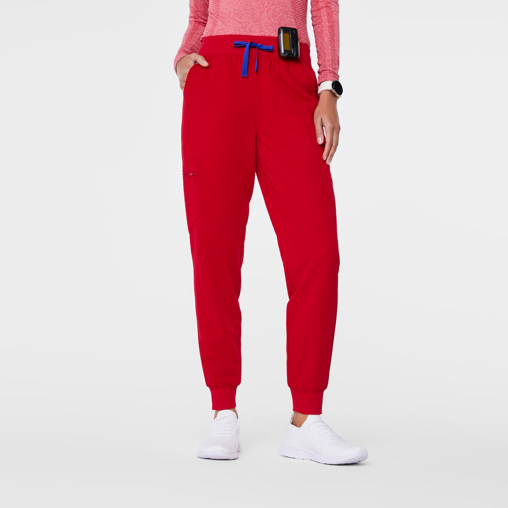 women's Winning Red High Waisted Zamora - Jogger Scrub Pant™