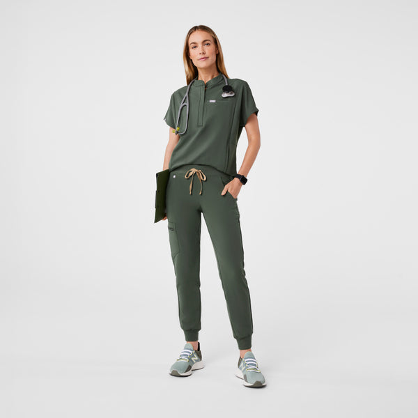 women's Moss Montex - Mock Neck Scrub Top