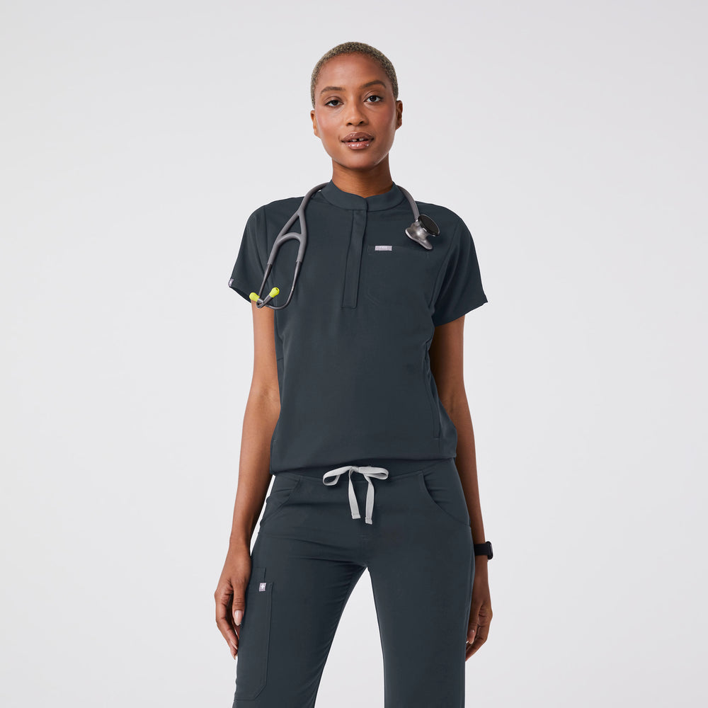 women's Dark Harbor Montex - Mock Neck Scrub Top