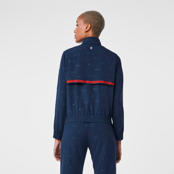 women's Team USA Blue FIGS x Team USA On-Shift Embossed - Jacket™