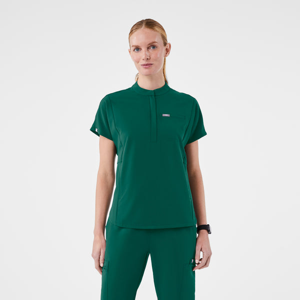 Women's Hunter Green Montex Relaxed Scrub Top
