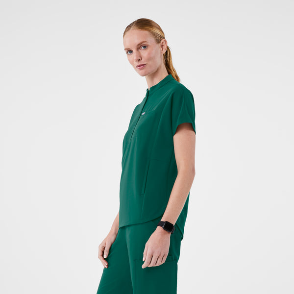 Women's Hunter Green Montex Relaxed Scrub Top