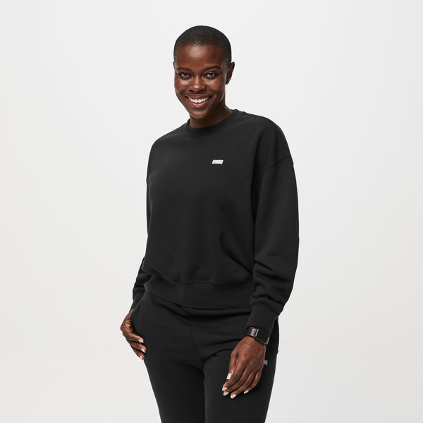 women's Black Off-Shift™ Relaxed Sweatshirt
