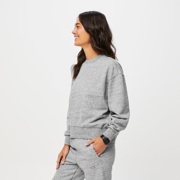 women's Heather Grey Off-Shift™ Relaxed Sweatshirt