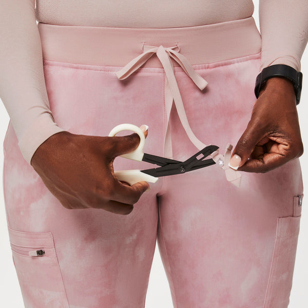 women's Marbled Rose Yola™ - Tall Skinny Scrub Pants 2.0 ( 3XL - 6XL)