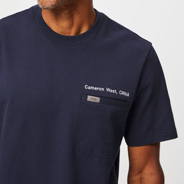 men's Navy FIGSPRO™ Crew Neck - Scrub Shirt