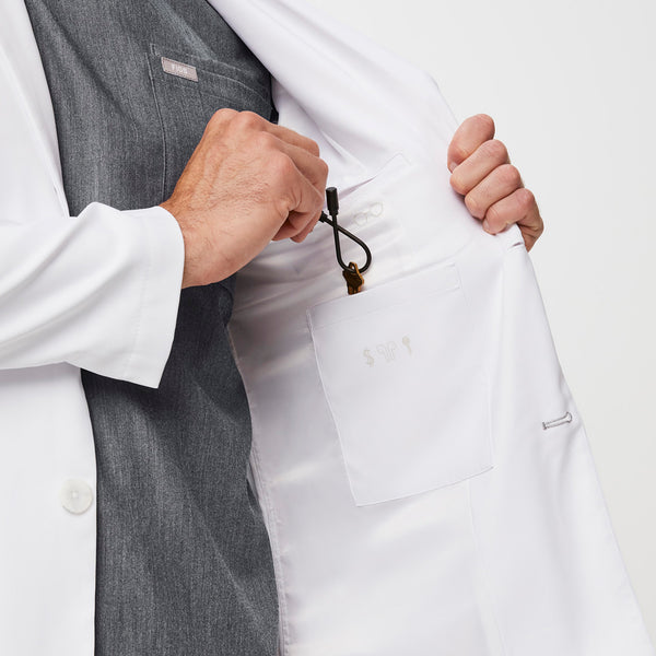 Men's White Harlem - Slim Short Lab Coat